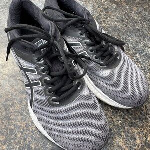 ASICS Women’s Black and Gray Gel Nimbus Running Shoes